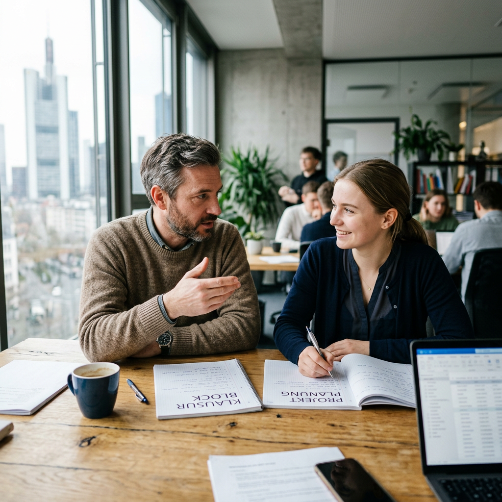 Finanzcoach im Beratungsgespräch mit einer Kundin